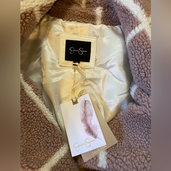 🔥SALE🔥 JESSICA SIMPSON | Windowpane Sherpa
Teddy Coat Dusty Pink Size 3X - Picture 7 of 8